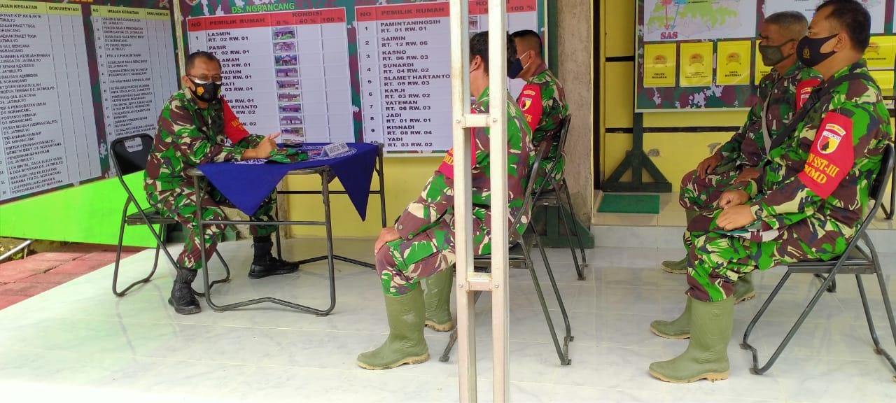 Koordinasikan Pelaksanaan Tugas, Dansatgas TMMD Bojonegoro Pimpin Rapat