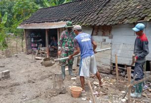 TMMD Bojonegoro, Rehab Rumah Pamitaningsih Tahap Penggalian Pondasi