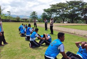 Polres Tanggamus Gelar Kesamaptaan Jasmani Berkala Hari Pertama