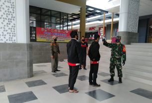 Kodim 0410/Kota Bandar Lampung melakukan penerapan Protokol Kesehatan