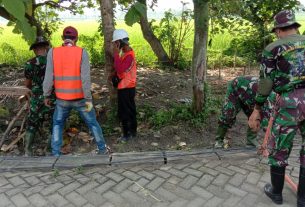 Satgas TMMD Bojonegoro Rancang Rangka Besi Cor Pondasi Rumah