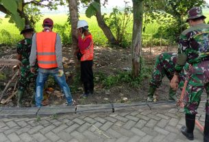 Satgas TMMD Bojonegoro Rancang Rangka Besi Cor Pondasi Rumah