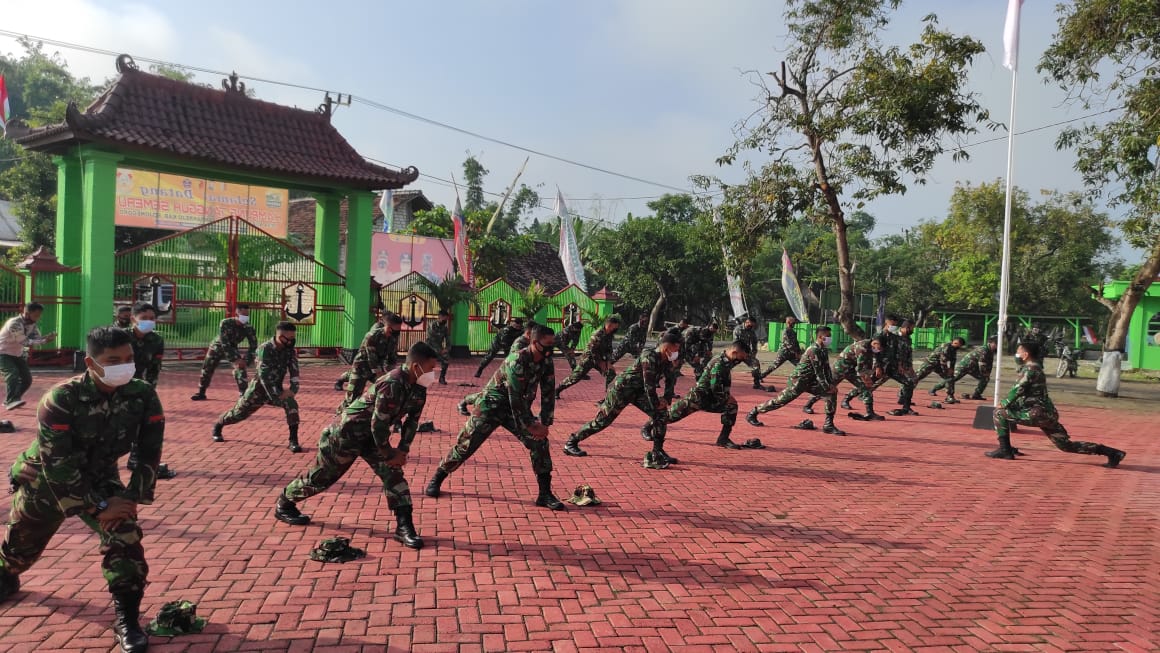 Maksimal Pekerjaan, Satgas TMMD Kodim Bojonegoro Senam Peregangan