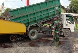 Pengaspalan Jalan TMMD Bojonegoro Desa Ngrancang 100% Tuntas