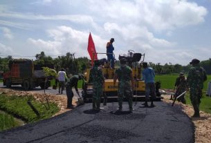 Jalan Mulus Hasil TMMD Bojonegoro Segera Bisa Difungsikan