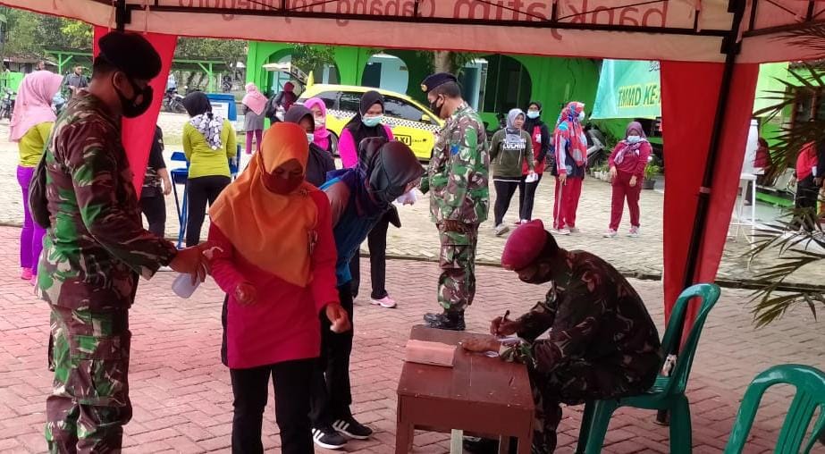 TMMD Bojonegoro, Balai Desa Ngrancang Area Wajib Prokes Covid-19