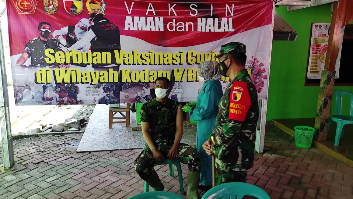 Di Vaksin, Satgas TMMD Bojonegoro : Aman Dan Halal