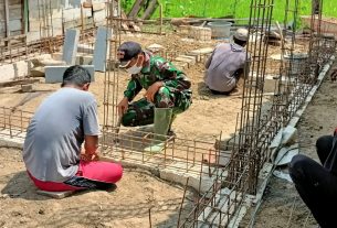 TMMD Bojonegoro, Satgas Dan Warga Siap Ngecor Pondasi Rumah RTLH Aladin