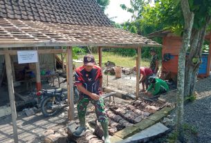 Berbekal Pengalaman, Satgas TMMD Bojonegoro Bedah Rumah Program Aladin