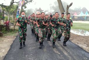 Lari Pagi Bersama, Warnai Pelaksanaan TMMD Kodim Bojonegoro