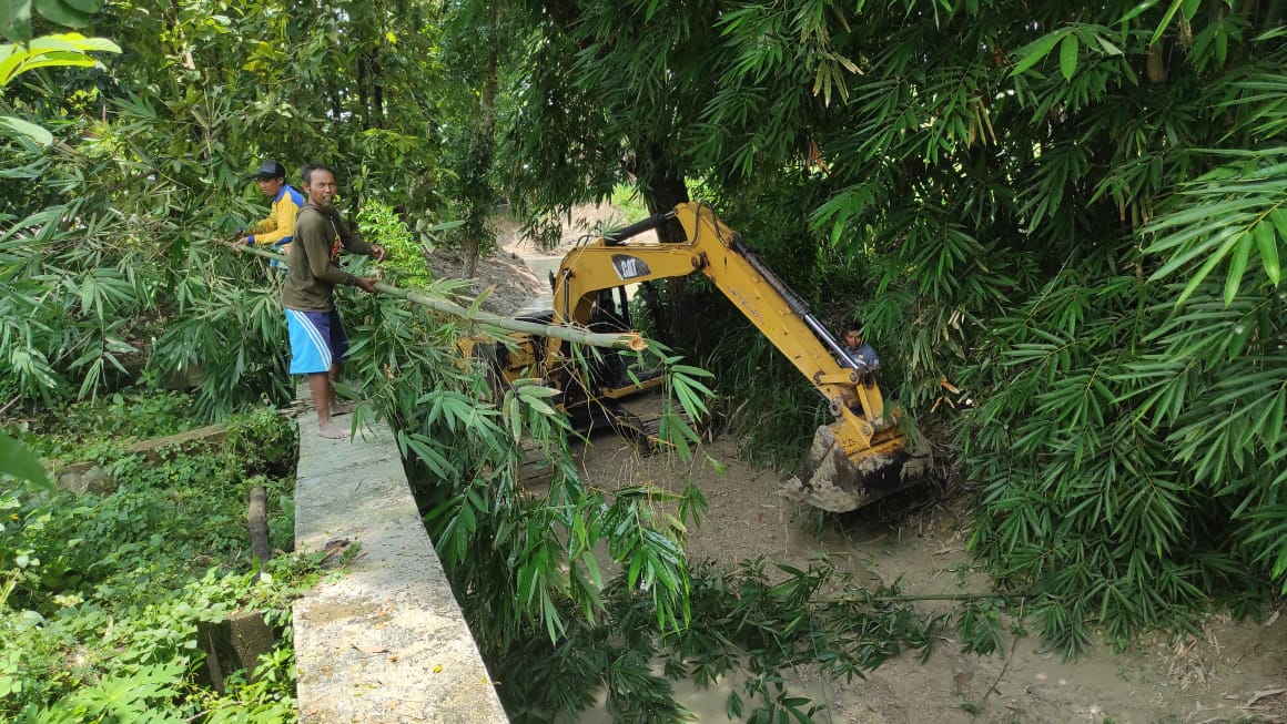 Antisipasi Banjir, Sungai Desa Jatimulyo Dinormalisasi Satgas TMMD Bojonegoro