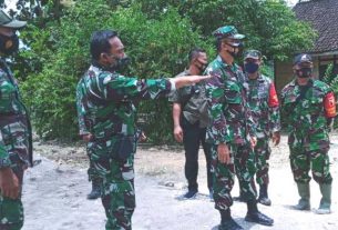 Dansatgas TMMD Bojonegoro Monitoring Pengerjaan Gedung SDN Ngrancang