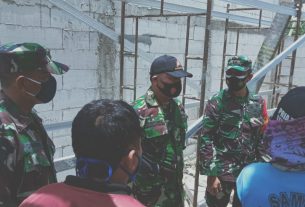 Monitoring Pengerjaan Gedung Sekolah, Dansatgas TMMD Bojonegoro Turun Langsung Cek Sasaran