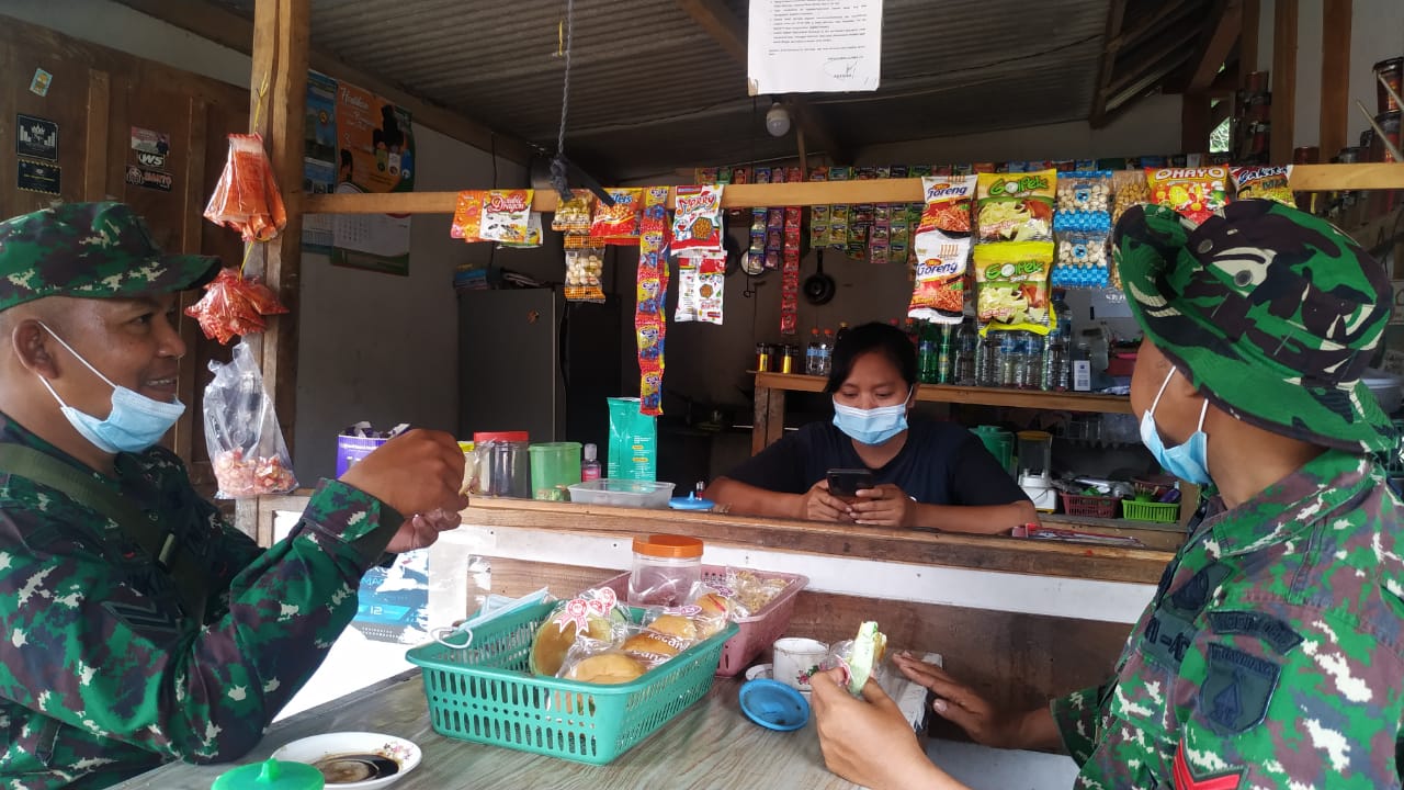 Warung Mbak Sih Jatimulyo Ramai Sejak Ada Satgas TMMD Bojonegoro