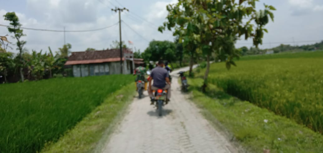 Gunakan Motor Trail, Dansatgas TMMD Bojonegoro Cek Sasaran Fisik