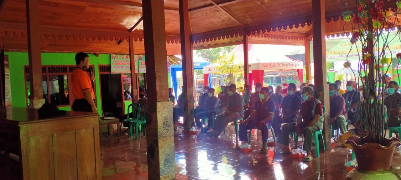 BPBD Bojonegoro Sosialisasikan Penanggulangan Bencana Dilokasi TMMD Tambakrejo