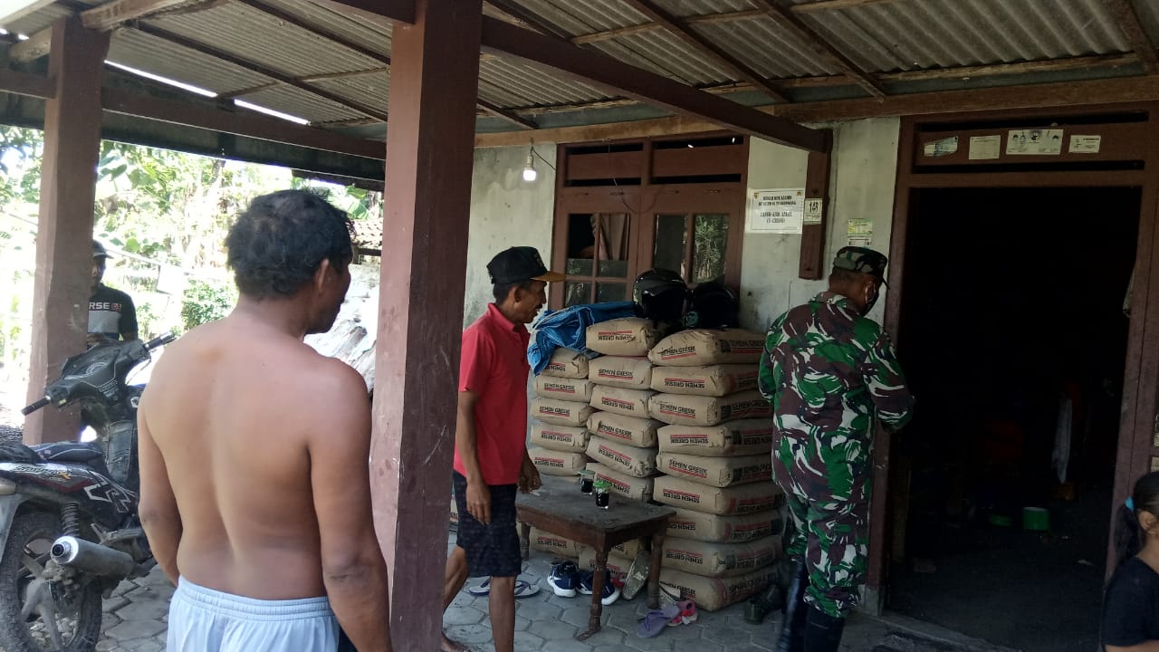 Danramil Tambakrejo : Rehab Program Aladin TMMD Bojonegoro Rumah Lasmin Capai 75 Persen