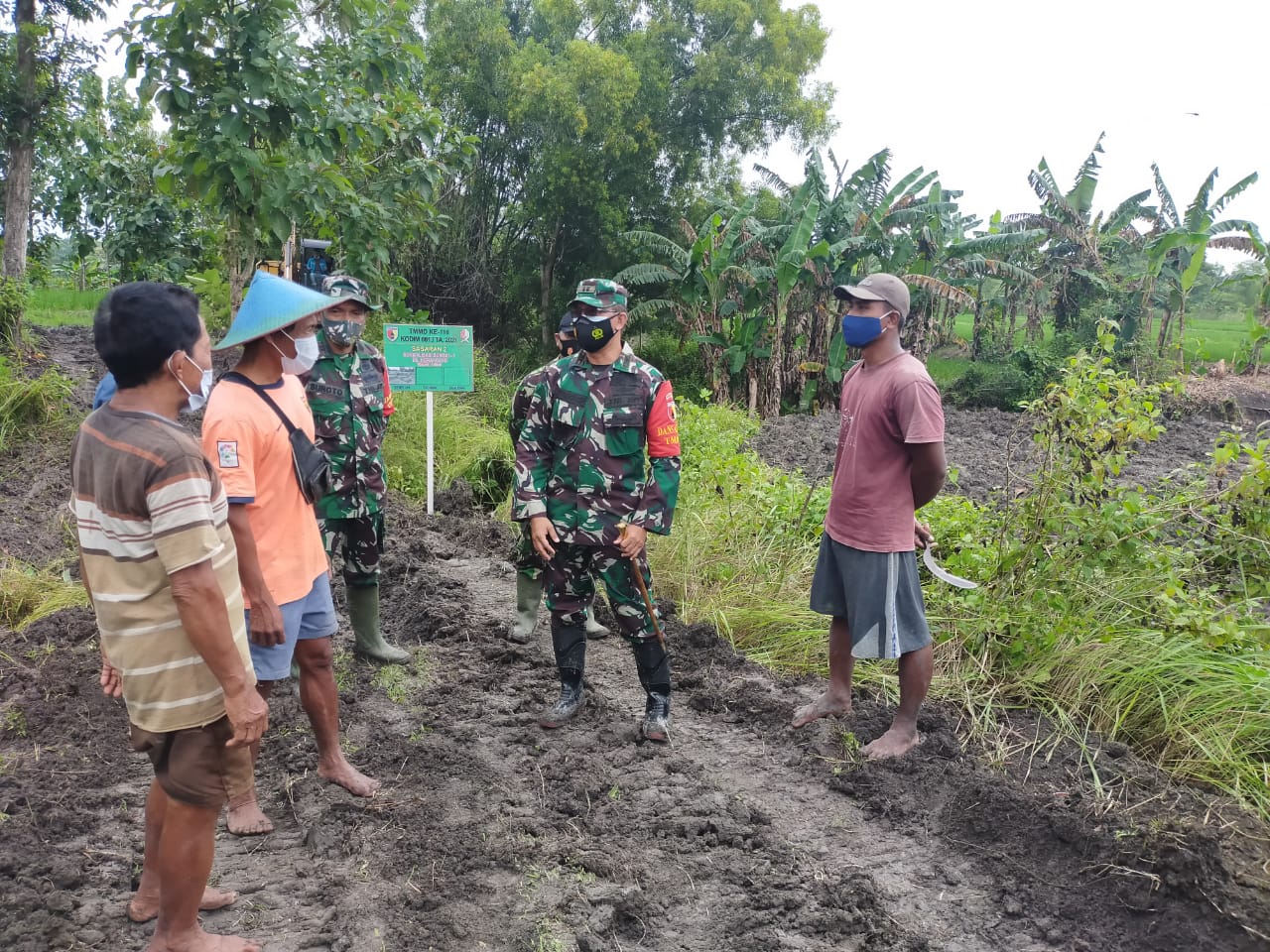 Proses Normalisasi Sungai, Ini Arahan Dansatgas TMMD Bojonegoro