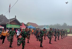 Balai Desa Ngrancang Seperti Asrama Tentara, Gara-Gara Satgas TMMD Bojonegoro Senam Pagi