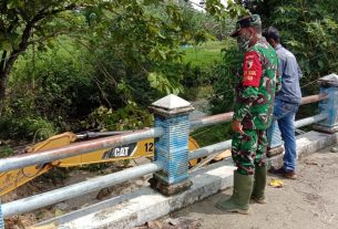 Komandan SSK Lakukan Pengawasan Kerja Alat Berat Untuk Normalisasi Sungai