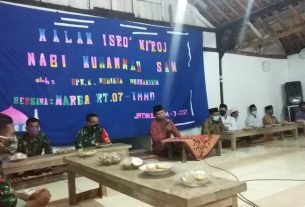 Hadiri Peringatan Isra Miraj, Ini Apresiasi Ustadz Hudiana Terhadap Satgas TMMD Bojonegoro