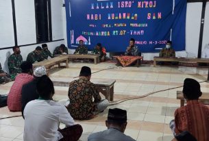 Peringati Isra Miraj, Komandan SSK Harap Satgas TMMD Bojonegoro Teladani Nabi Muhammad SAW