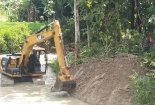 TMMD Bojonegoro, Normalisasi Sungai Nglambangan Capai 65 Persen