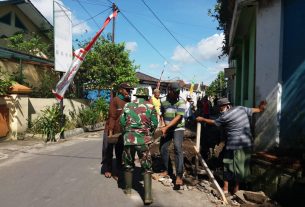 Bati Komsos Koramil 03 Serengan Gerakan Warga Gotong Royong Pra KBD Tahap II TA. 2021