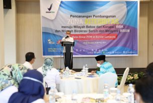 Pemprov Lampung Dukung dan Beri Apresiasi Pencanangan Zona Intergritas Wilayah Bebas Korupsi yang Digelar BBPOM