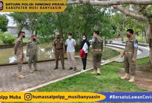 Satpol PP Muba Himbau Masyarakat Tentang Perbup No.67 Tahun 2020