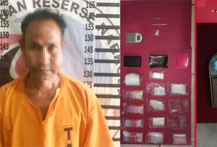 Gerebek Gubuk di Menggala, Polisi Tangkap Bandar Narkotika dan Sita Belasan Bungkus Plastik Klip