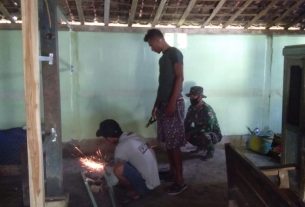 Pekerjaan Fisik RTLH Aladin Terus Dikebut Satgas TMMD Bojonegoro