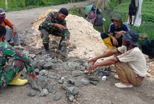 Dukungan Warga, Jadi Semangat Satgas TMMD Bojonegoro