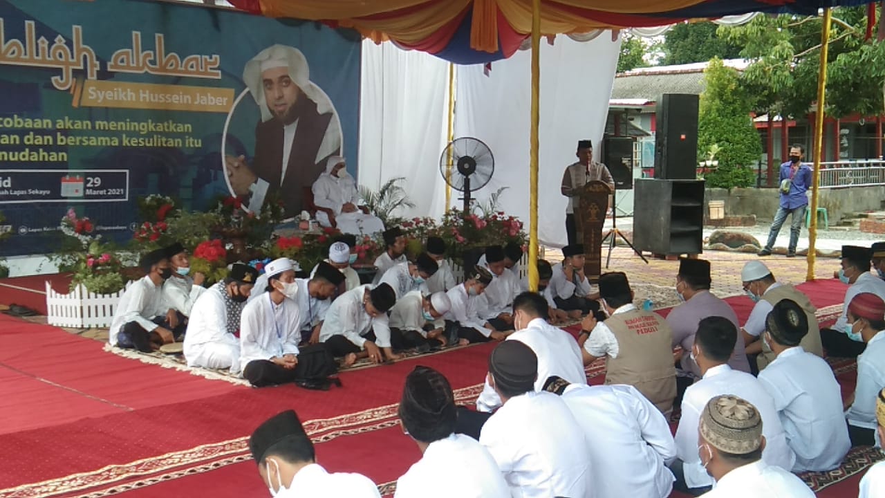 Peringati Isra' Mi'raj Lapas Kelas ll B Sekayu, Gelar Tabligh Akbar