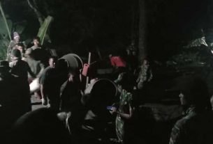 Kejar Target, Sisa Waktu Yang Ada Satgas TMMD Bersama Warga Rela Kerja Sampai Larut Malam