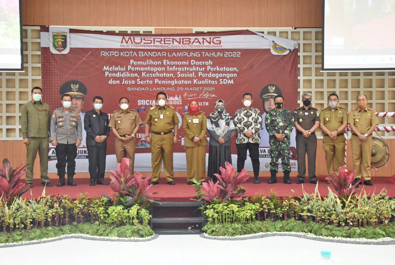 Musrenbang RKPD Kota Bandar Lampung Tahun 2022, Gubernur Arinal Dorong Pemkot Siapkan Grand Design Konsep Aglomerasi Perkotaan