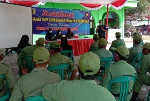 Linmas Jatimulyo Terima Pelatihan Penanggulangan Kebakaran Di TMMD Bojonegoro