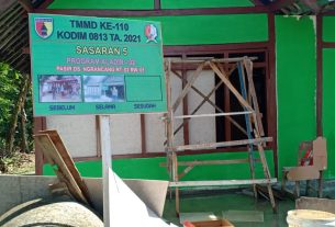 TMMD Bojonegoro, Rumah Program Aladin Pasir Akan Segera Ditempati