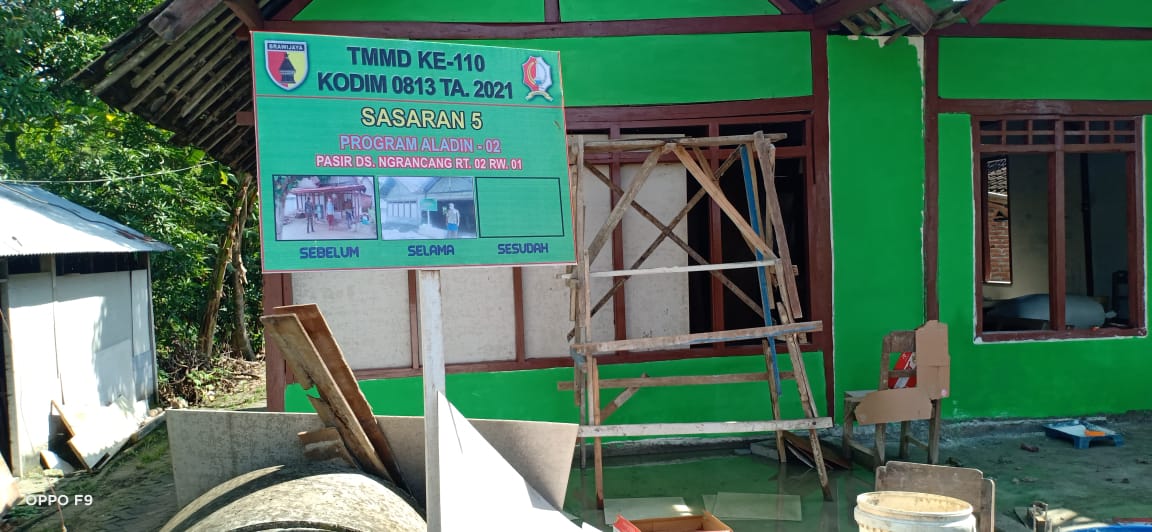TMMD Bojonegoro, Rumah Program Aladin Pasir Akan Segera Ditempati