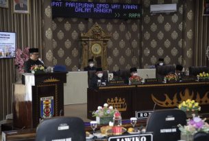 Paripurna LKPJ Way Kanan Tahun 2020, Adipati Sebut Covid-19 Sebabkan Perubahan Struktur APBD