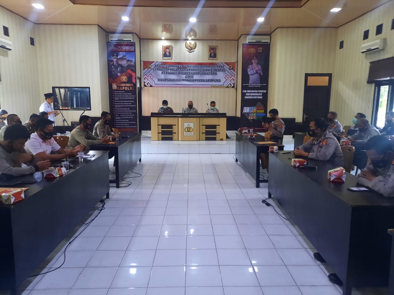 Puluhan Personil Polres Lampung Utara Jalani Tes Psikologi