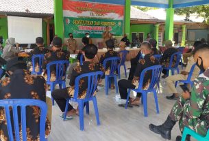 Sosialisasi Program TMMD Bojonegoro, Satgas Ikuti Penyuluhan Rokok Ilegal