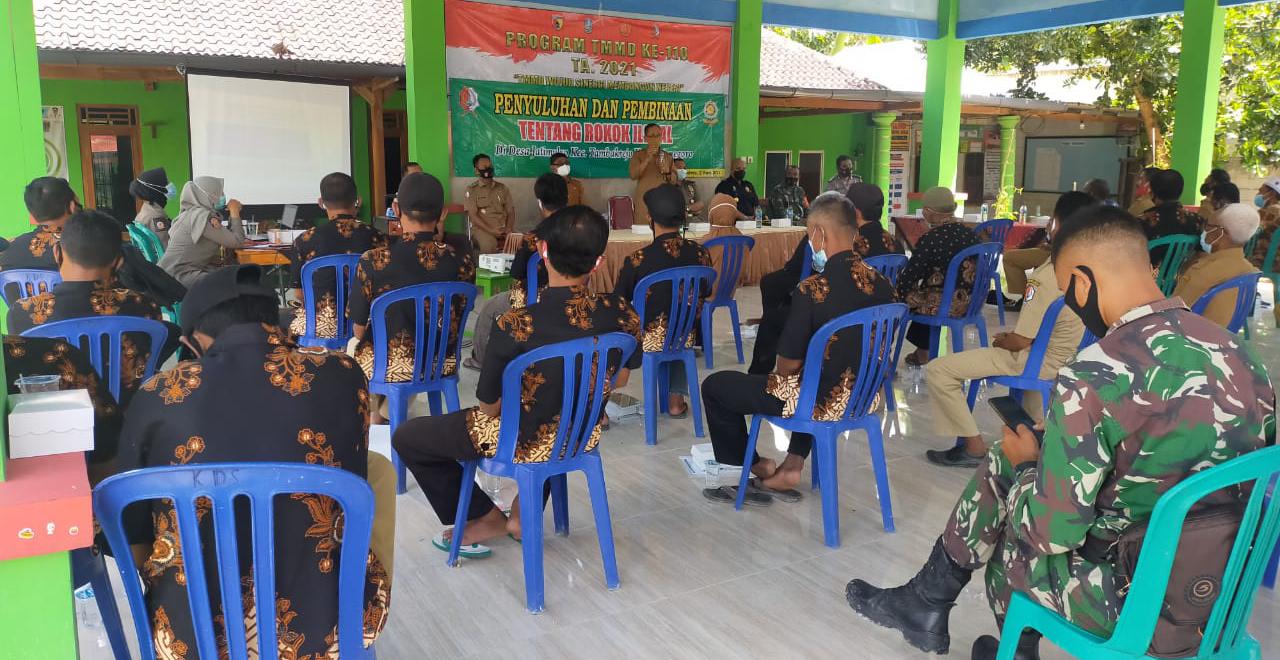 Sosialisasi Program TMMD Bojonegoro, Satgas Ikuti Penyuluhan Rokok Ilegal