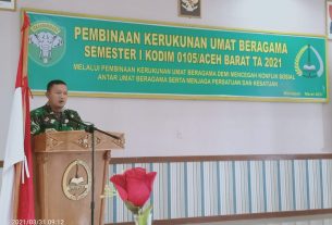 Kodim 0105/Abar Patenkan Kerukunan Umat Beragama Melalui Dialog Dan Silaturahmi