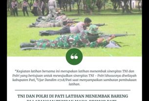 TNI dan Polri di Pati Latihan Menembak Bareng di lapangan tembak Mako Brimob Pati