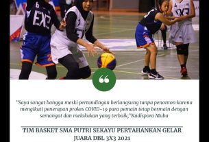 Tim Basket SMA Putri Sekayu Pertahankan Gelar Juara DBL 3x3 2021