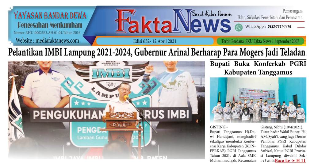 FAKTA NEWS Edisi 632 -12 April 2021