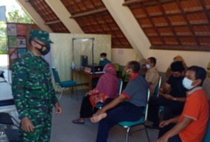 Satgas TMMD 110 Bojonegoro Gencar Sosialisasikan Prokes Pencegahan Covid-19