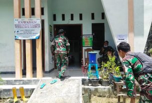 Kunjungi Polindes Ngrancang, Satgas TMMD Bojonegoro Ajak Warga Jaga Kebersihan