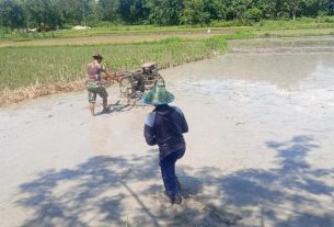 Bangun Hubungan TNI Dan Petani, Satgas TMMD Bojonegoro Bantu Bajak Sawah